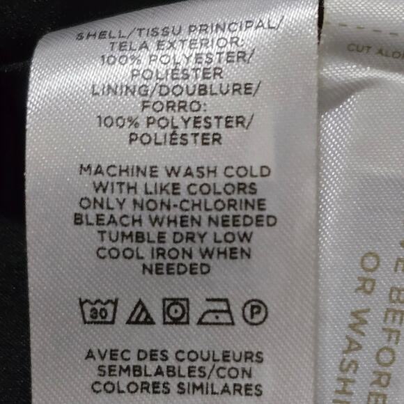 LOFT Dress Size 0 Black Short Flutter Sleeve Career Church Washable - Picture 11 of 11